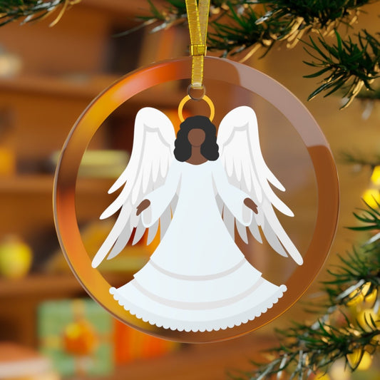 Angel Holiday Ornament - Afrocentric Art by The Trini Gee
