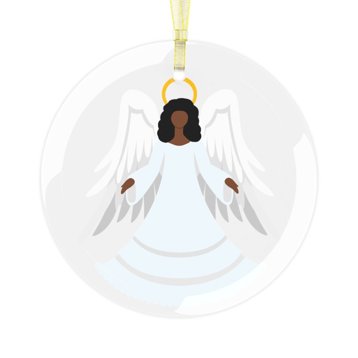 Angel Holiday Ornament - Afrocentric Art by The Trini Gee