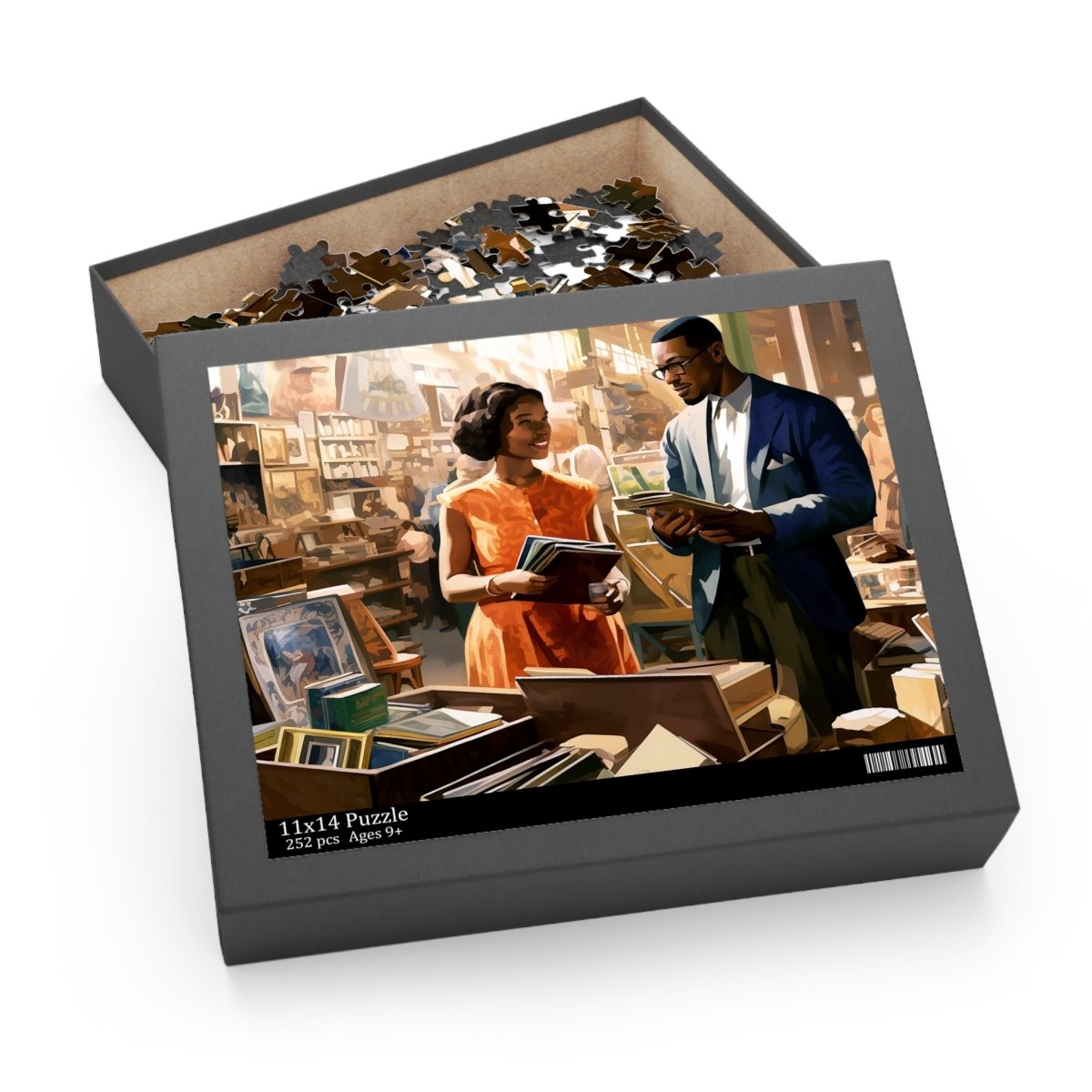 Antique Shopping Puzzle - Afrocentric Art by The Trini Gee