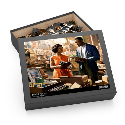Antique Shopping Puzzle - Afrocentric Art by The Trini Gee