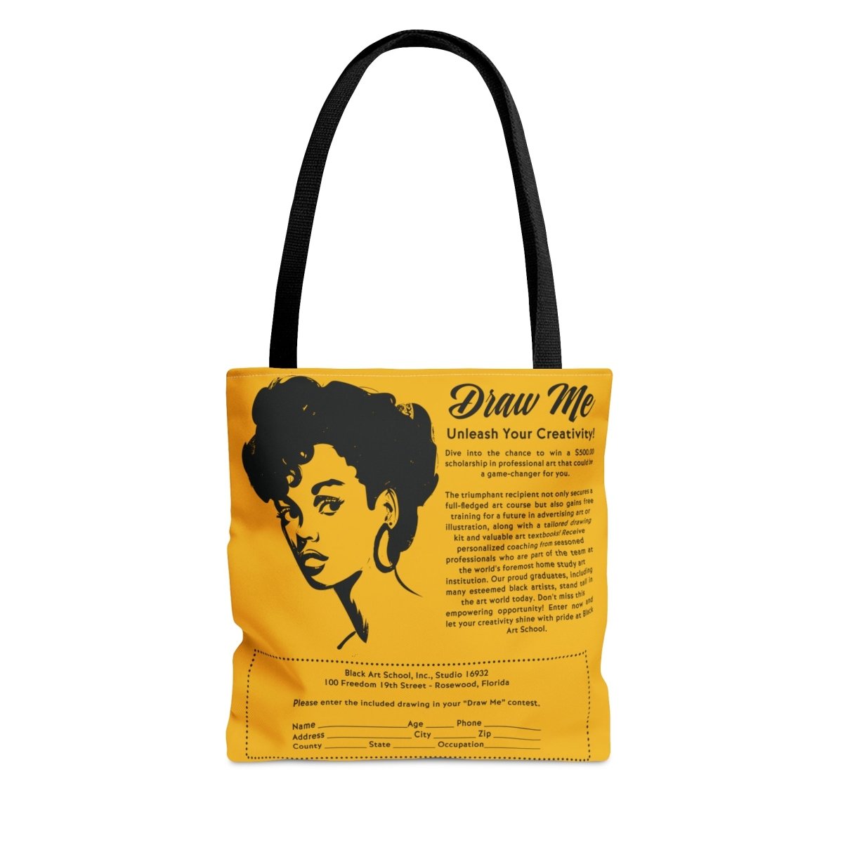 Art School Tote Bag - Afrocentric Art by The Trini Gee