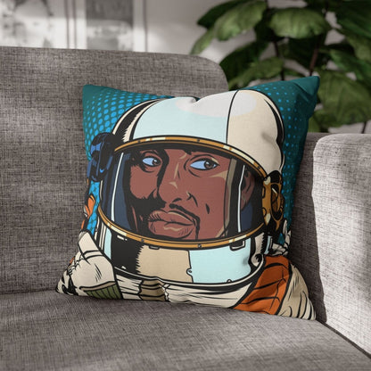 Astronaut Man Pillow - Afrocentric Art by The Trini Gee