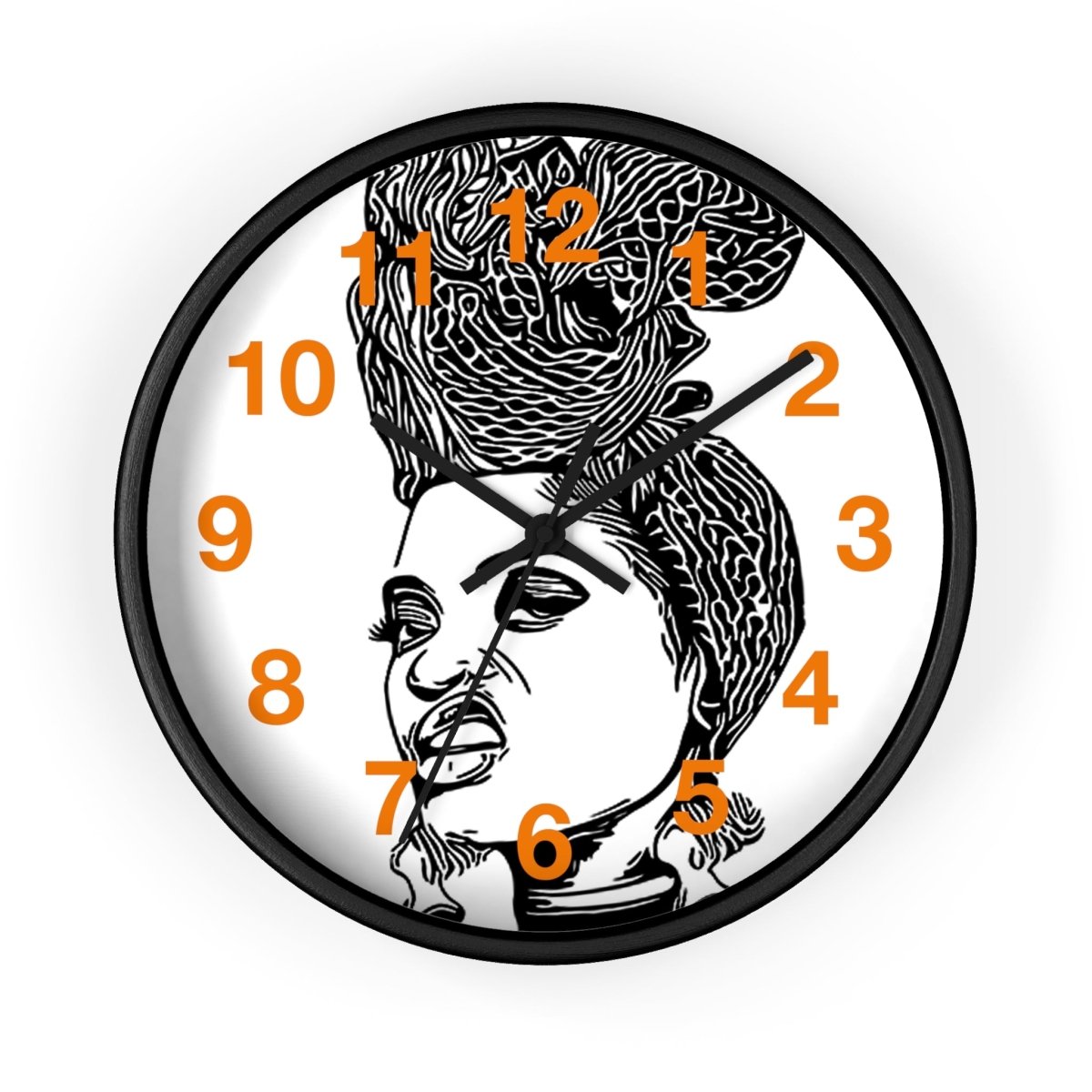 Attitude Wall Clock - Afrocentric Art by The Trini Gee