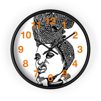 Attitude Wall Clock - Afrocentric Art by The Trini Gee