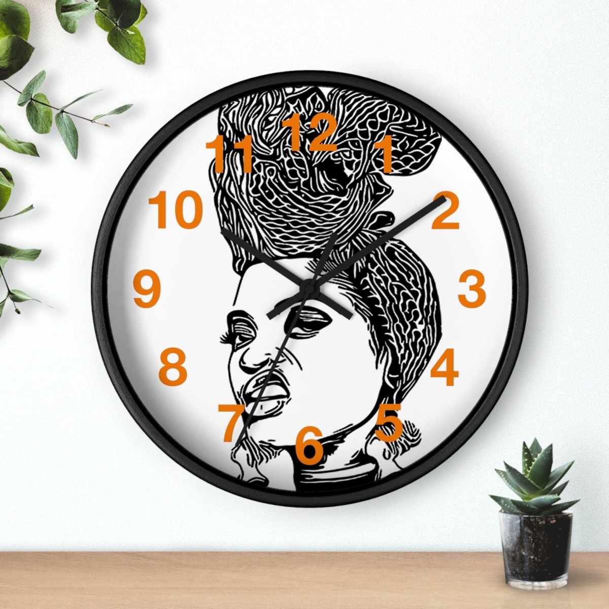 Attitude Wall Clock - Afrocentric Art by The Trini Gee