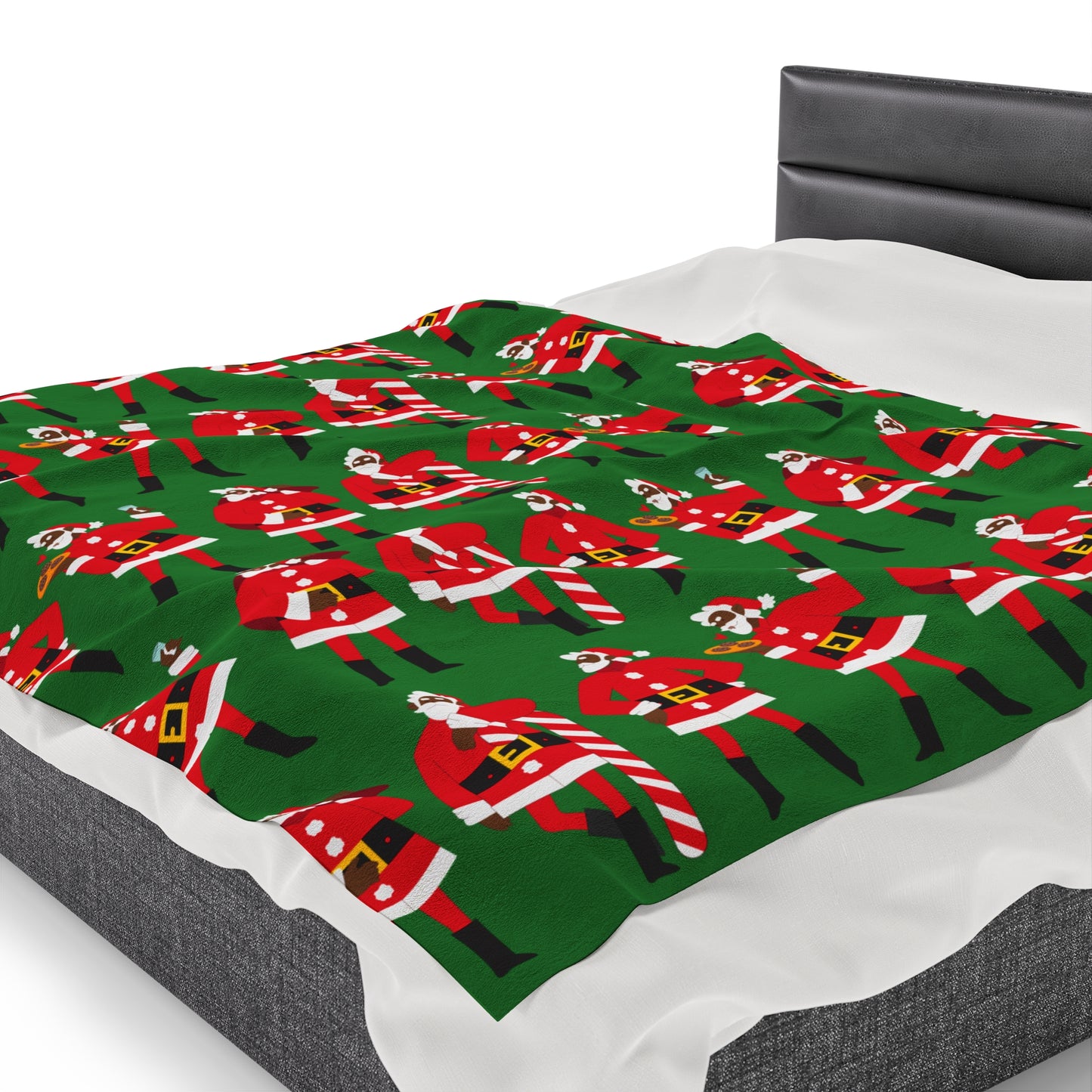 Black Santa Throw Blanket