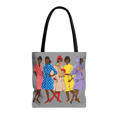 Retro Black Women Tote Bag