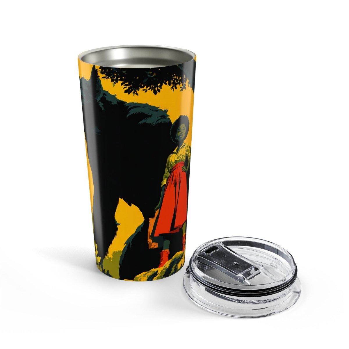 Bad Wolf 20oz Tumbler - Afrocentric Art by The Trini Gee