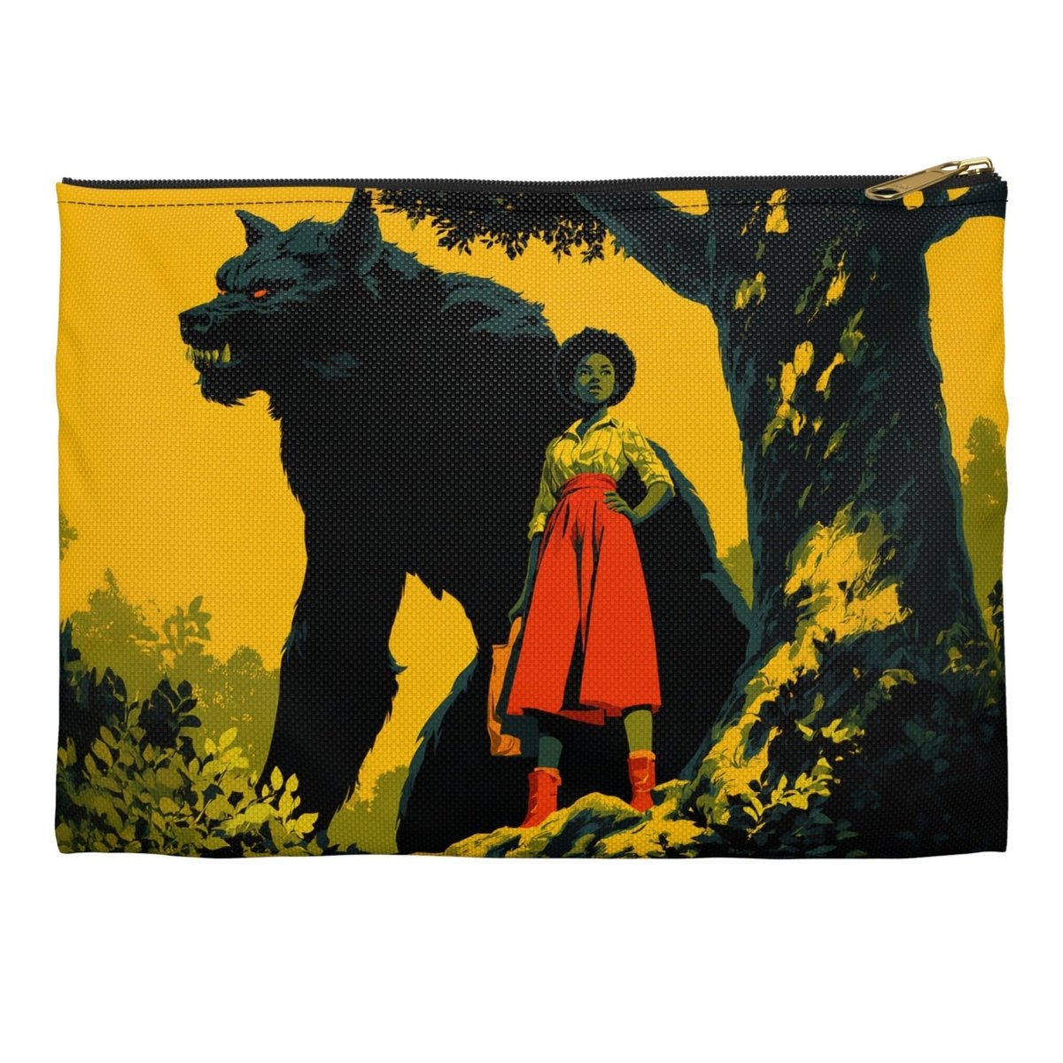 Bad Wolf Pouch - Afrocentric Art by The Trini Gee