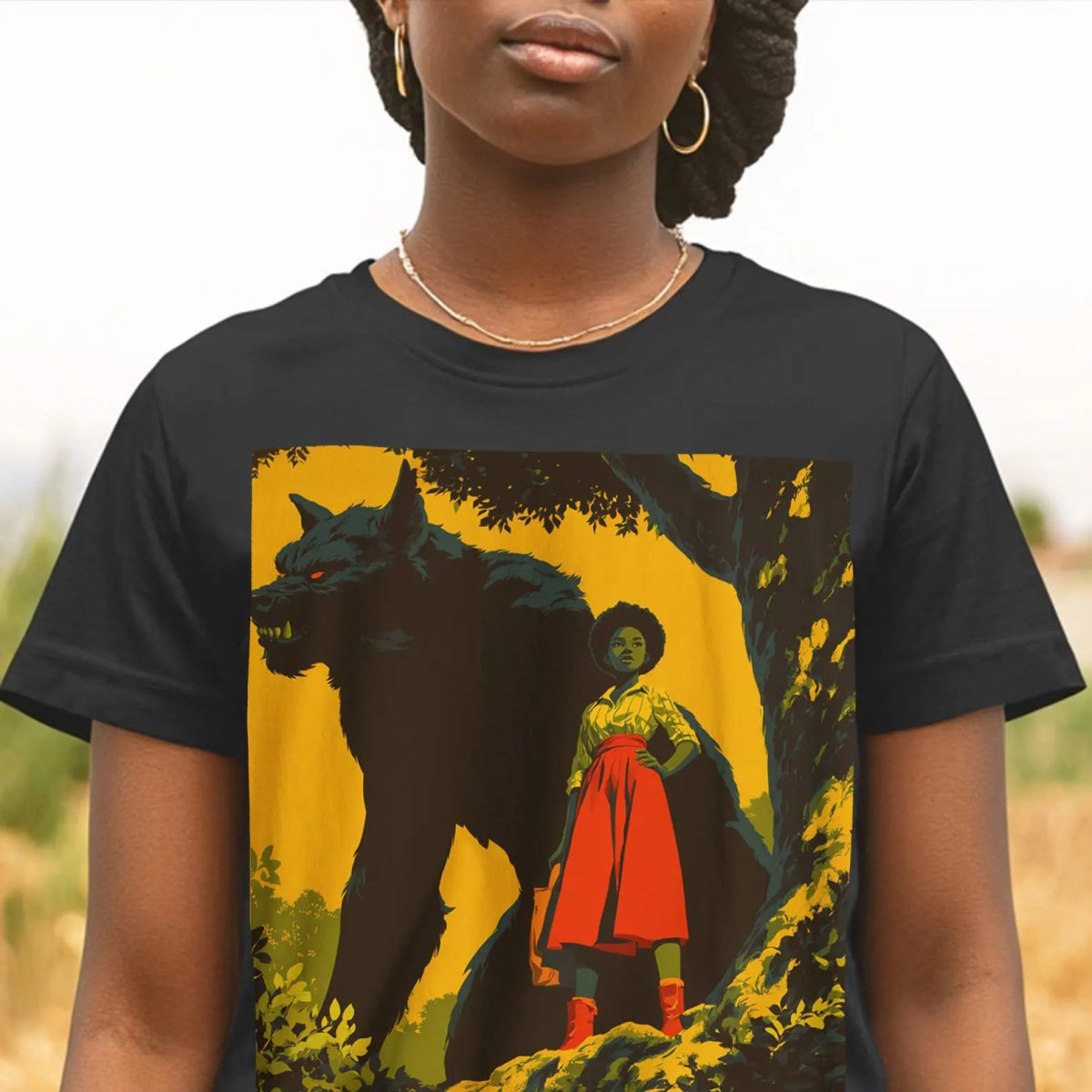 Bad Wolf Shirt - Afrocentric Art by The Trini Gee