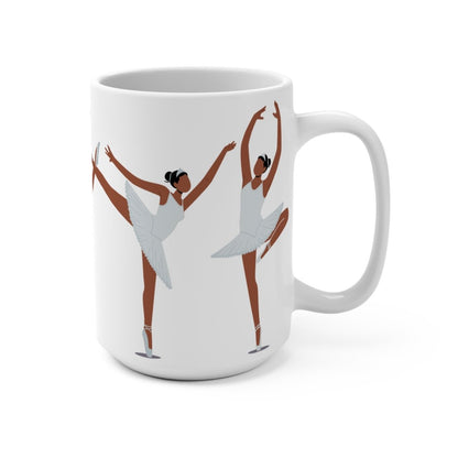 Ballerinas in White Mug - Afrocentric Art by The Trini Gee