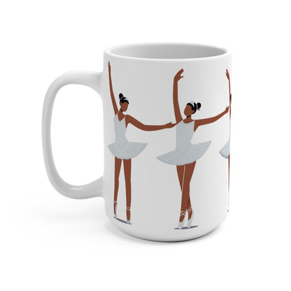 Ballerinas in White Mug - Afrocentric Art by The Trini Gee