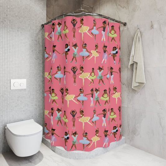 Ballerinas Shower Curtain - Afrocentric Art by The Trini Gee