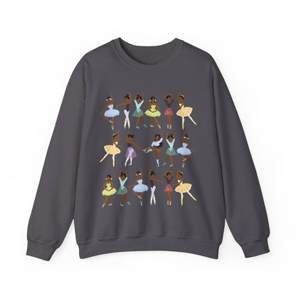 Ballerinas Sweatshirt - Afrocentric Art by The Trini Gee