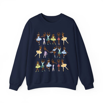 Ballerinas Sweatshirt - Afrocentric Art by The Trini Gee