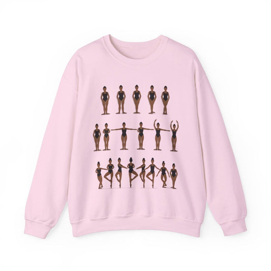 Ballet Positions Sweatshirt - Afrocentric Art by The Trini Gee