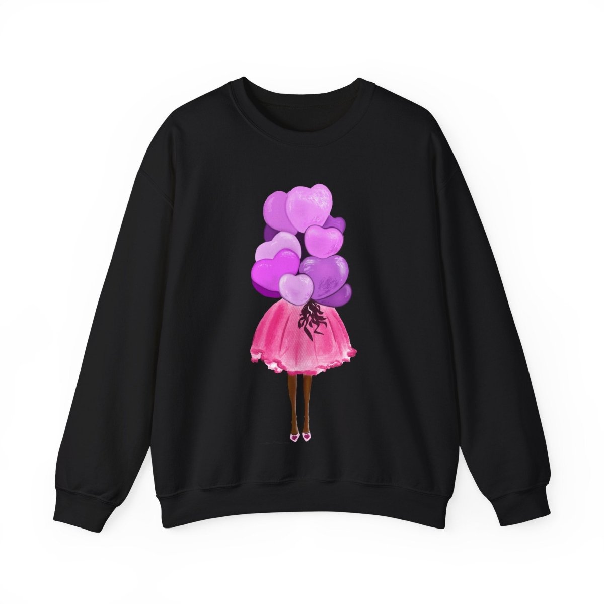 Balloon Hearts Sweatshirt - Afrocentric Art by The Trini Gee