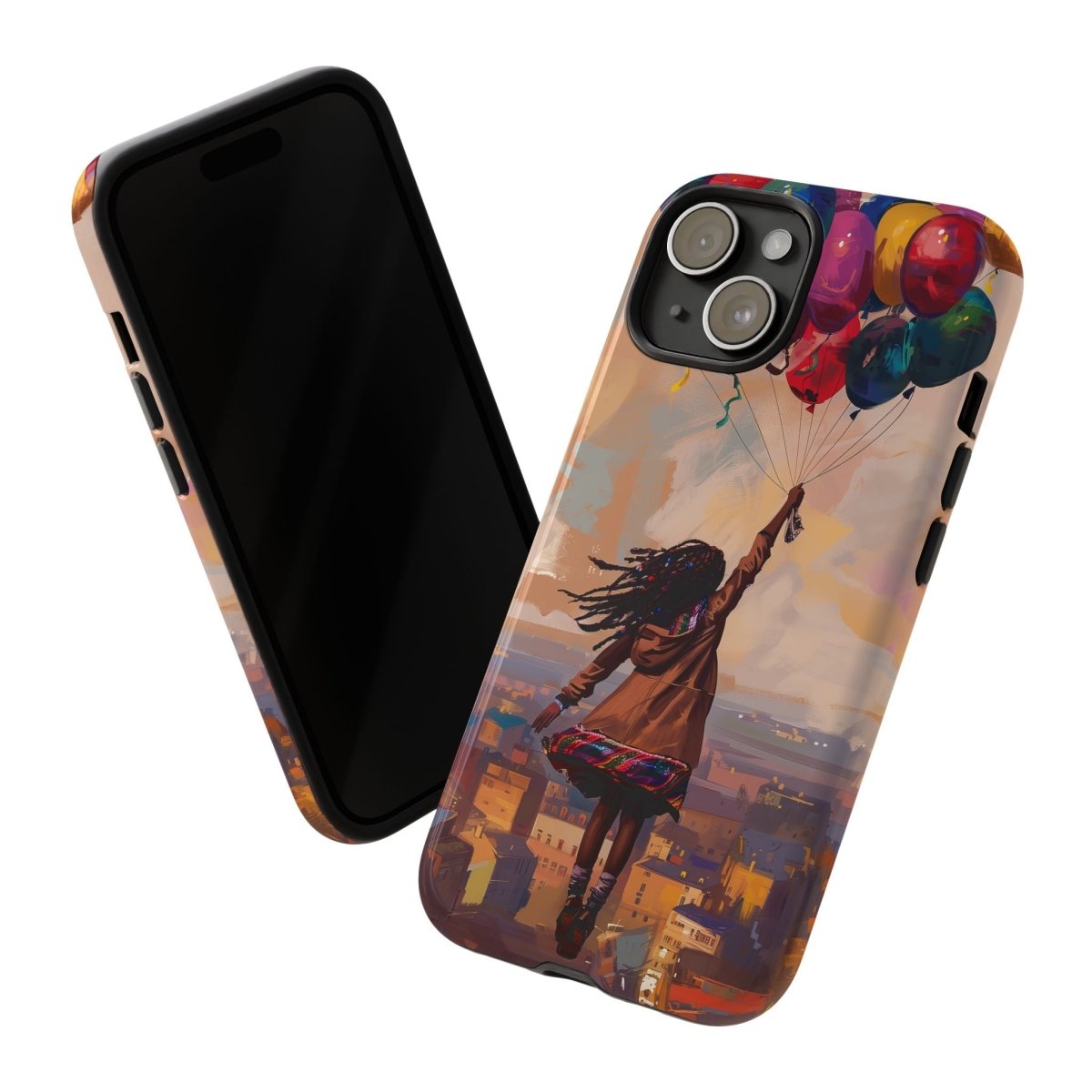 Balloon Travels Phone Case - Afrocentric Art by The Trini Gee