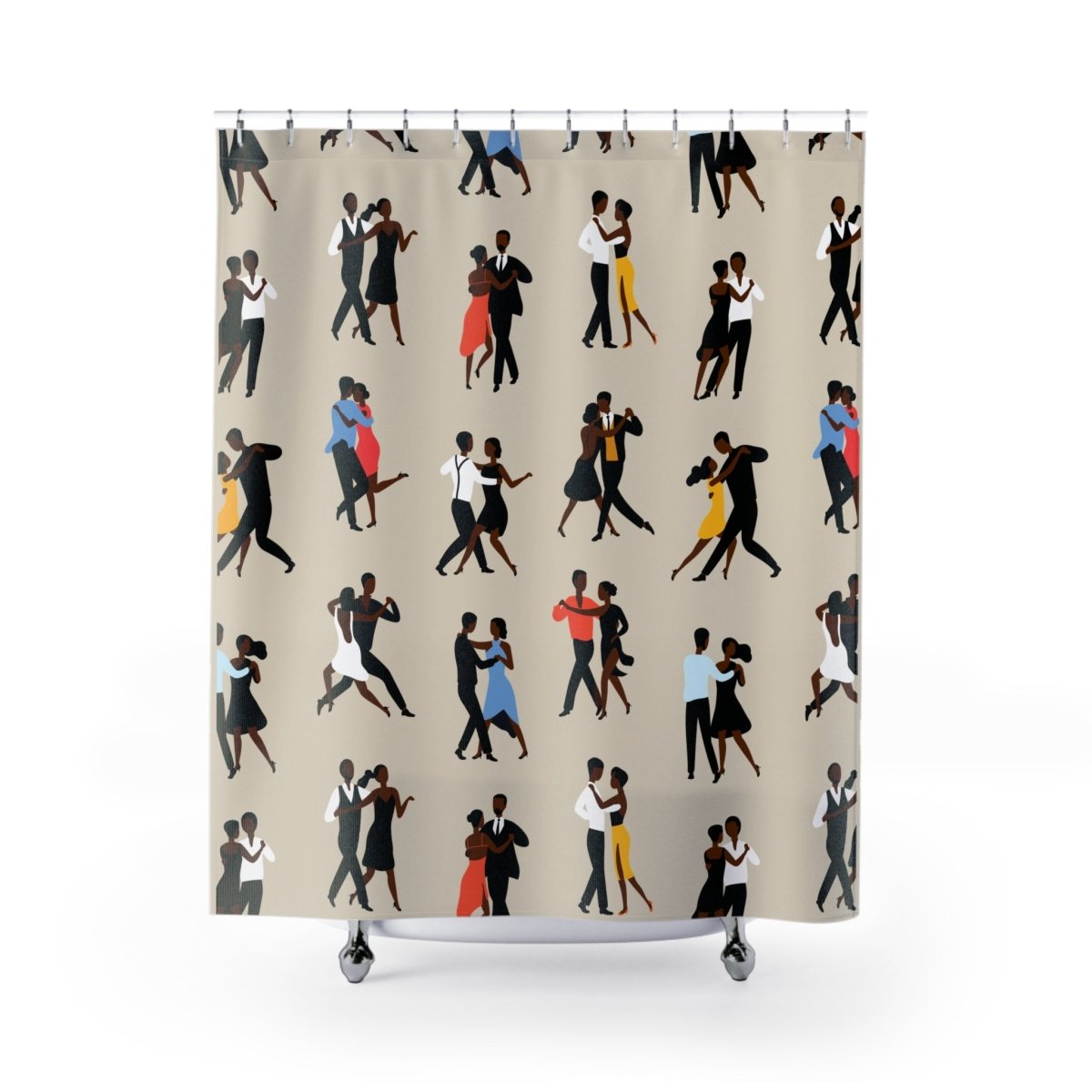Ballroom Dancers Shower Curtain - Afrocentric Art by The Trini Gee
