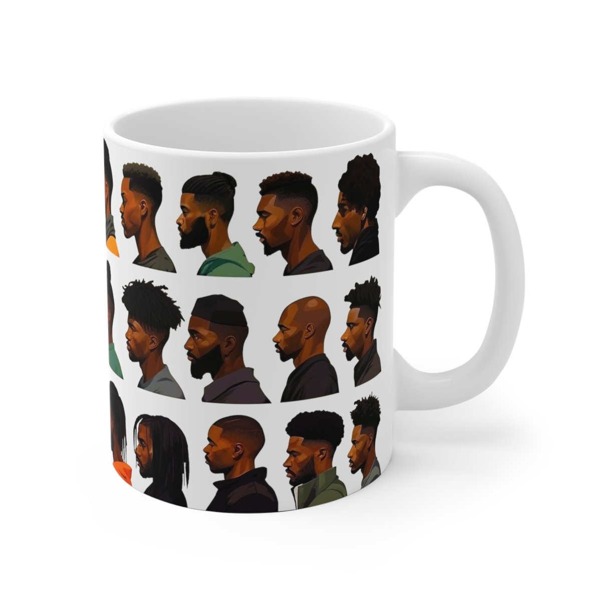 Barber Haircuts Mug - Afrocentric Art by The Trini Gee