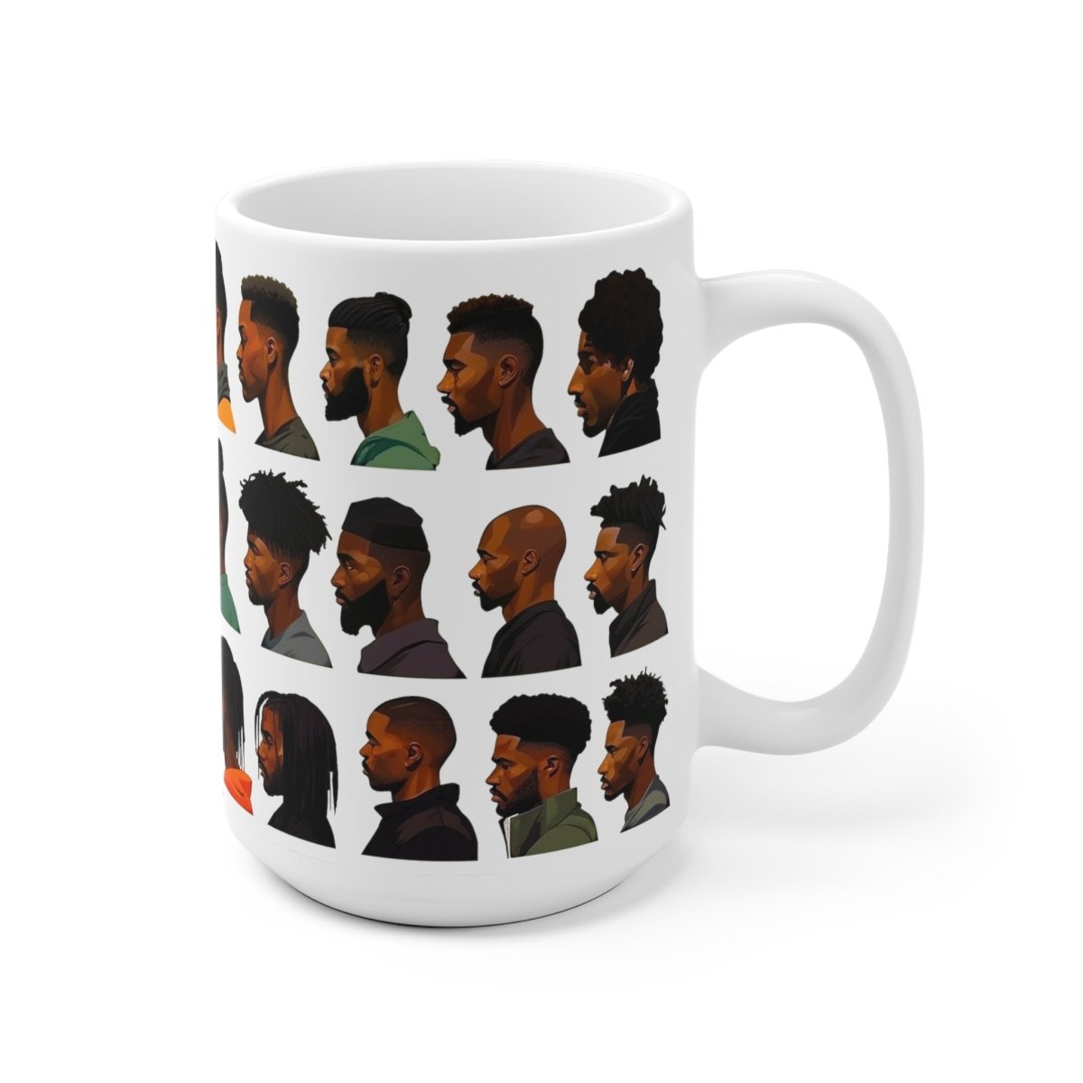 Barber Haircuts Mug - Afrocentric Art by The Trini Gee