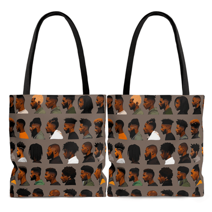 Barber Hairstyles Tote Bag - Afrocentric Art by The Trini Gee