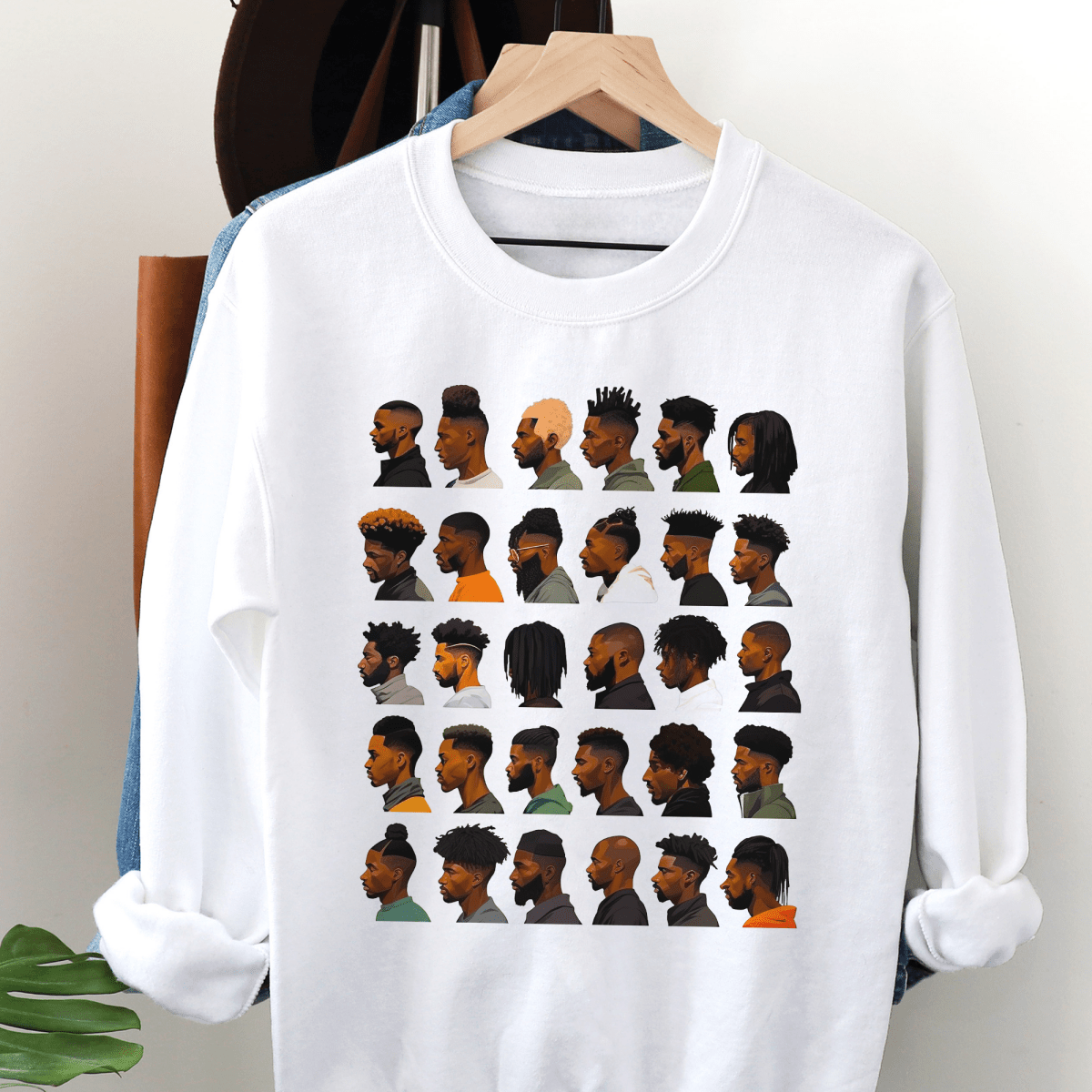 Barber Sweatshirt - Afrocentric Art by The Trini Gee