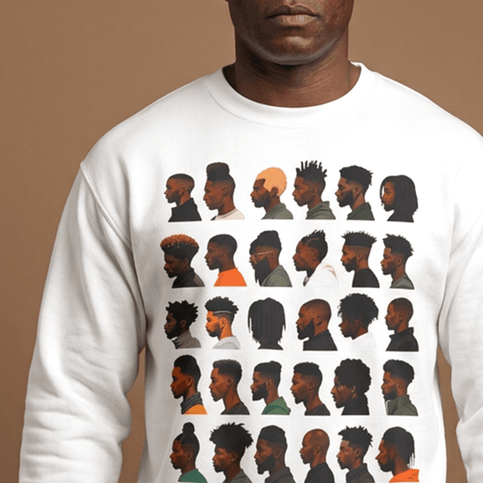 Barber Sweatshirt - Afrocentric Art by The Trini Gee