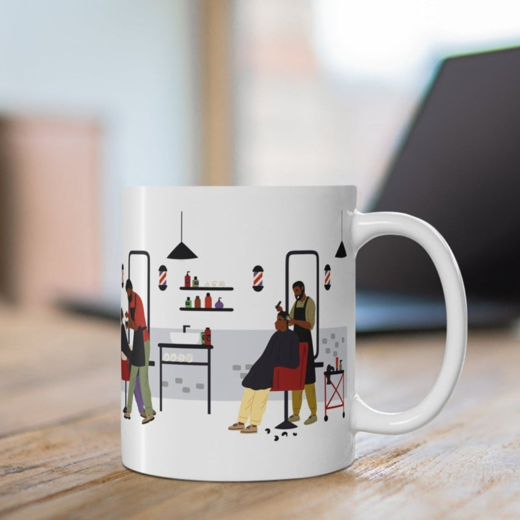 Barbershop Mug - Afrocentric Art by The Trini Gee