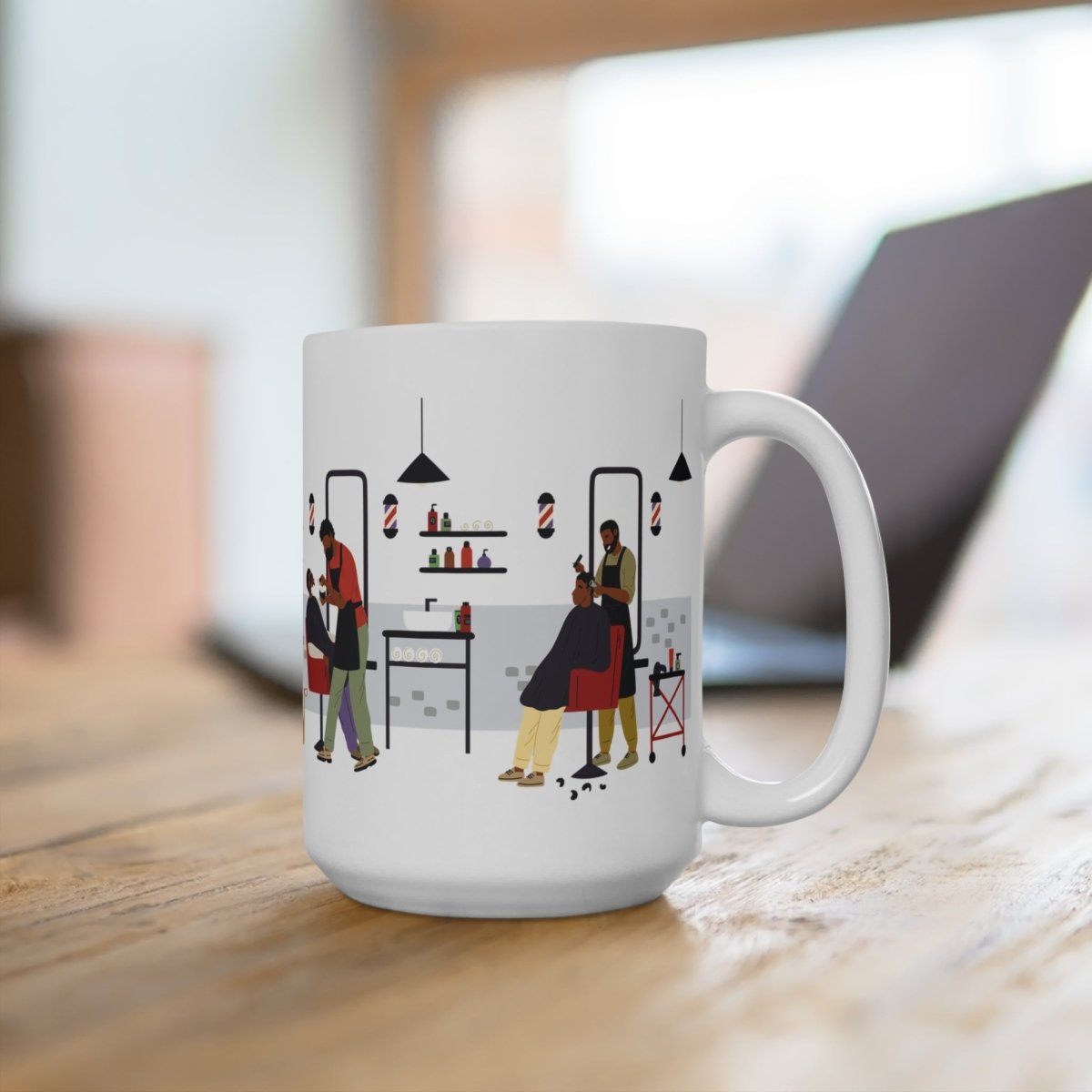 Barbershop Mug - Afrocentric Art by The Trini Gee