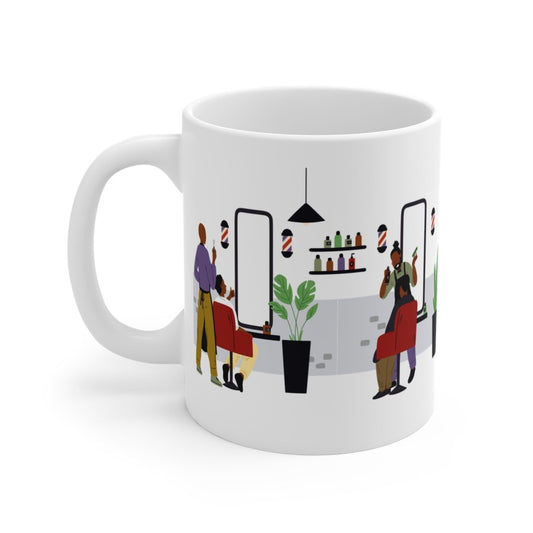 Barbershop Mug - Afrocentric Art by The Trini Gee