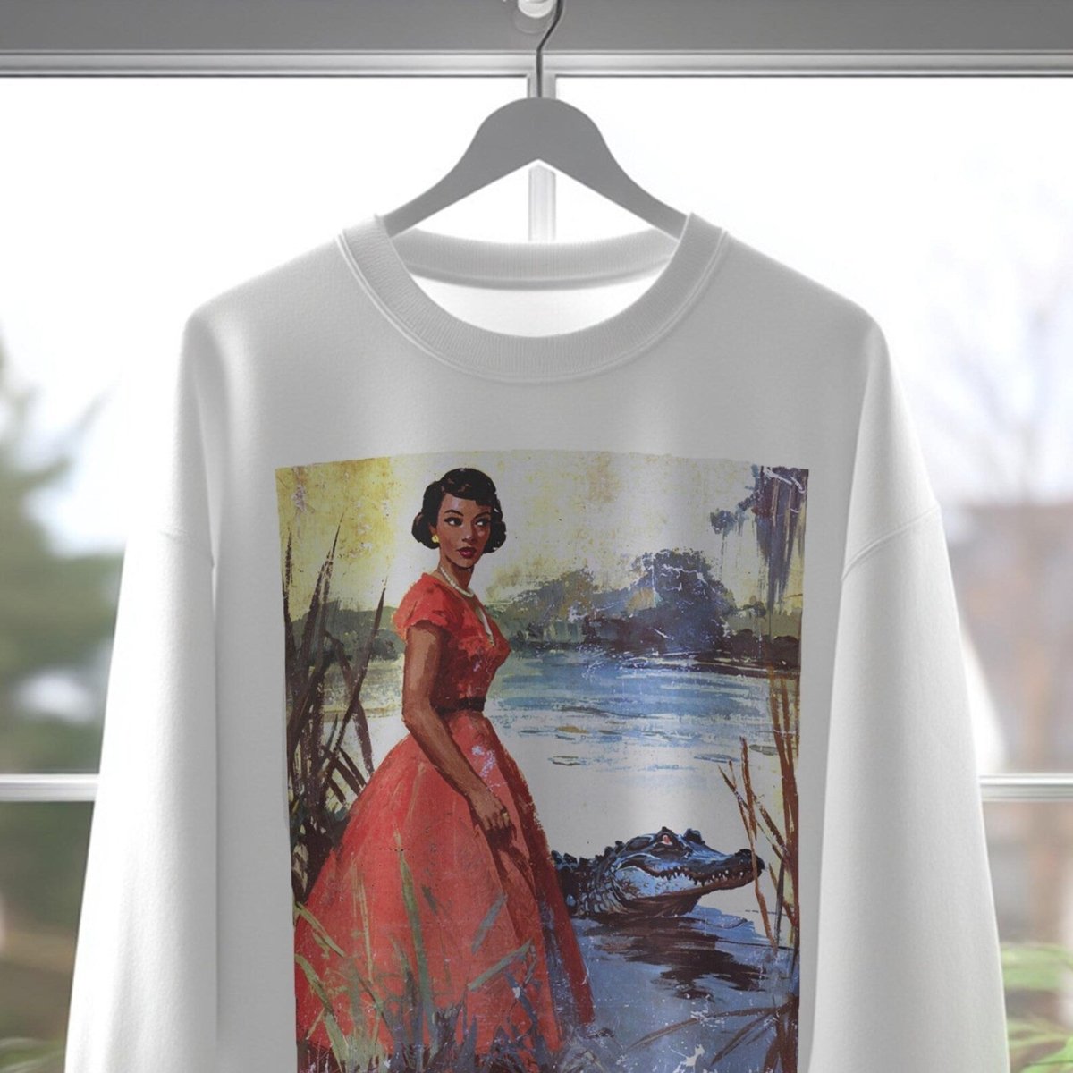 Bayou Beauty Sweatshirt - Afrocentric Art by The Trini Gee