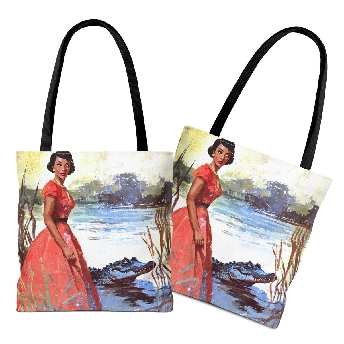 Bayou Beauty Tote Bag - Afrocentric Art by The Trini Gee