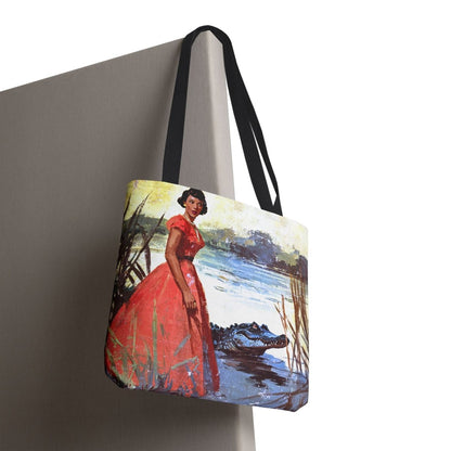 Bayou Beauty Tote Bag - Afrocentric Art by The Trini Gee