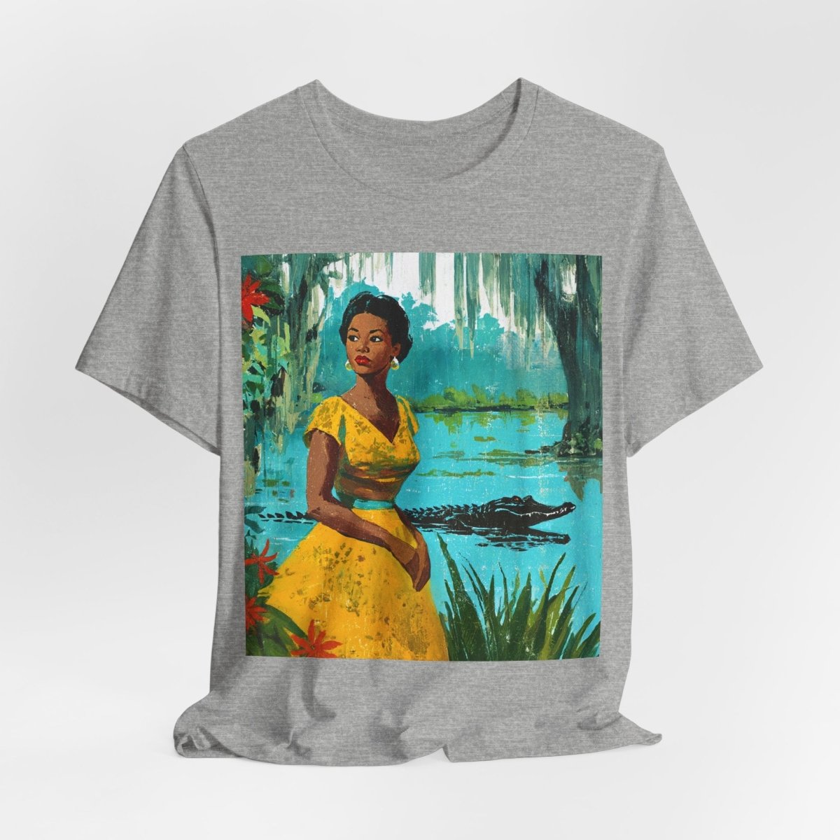 Bayou Gator Scene Shirt - Afrocentric Art by The Trini Gee