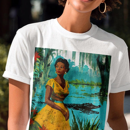 Bayou Gator Scene Shirt - Afrocentric Art by The Trini Gee
