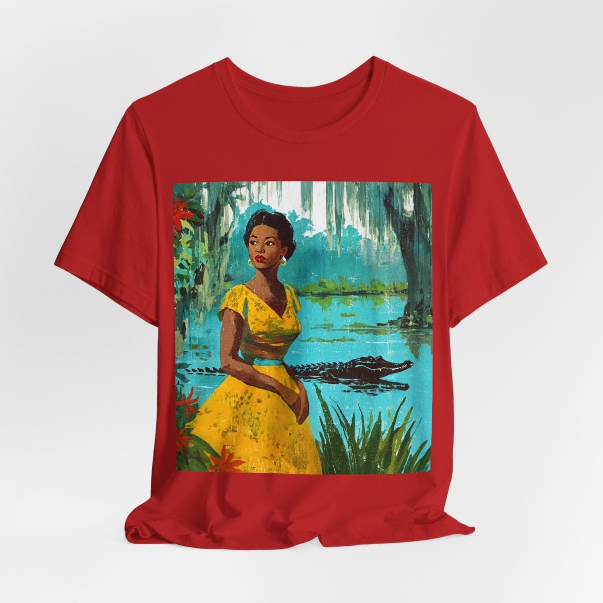 Bayou Gator Scene Shirt - Afrocentric Art by The Trini Gee