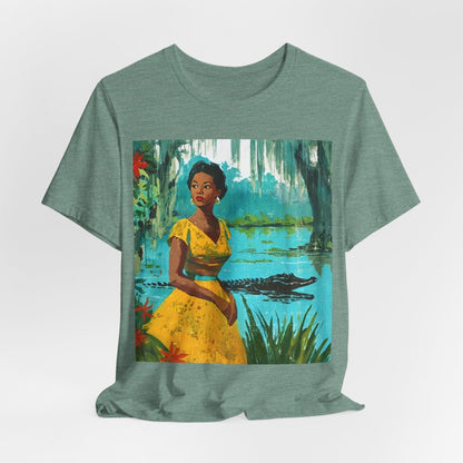 Bayou Gator Scene Shirt - Afrocentric Art by The Trini Gee