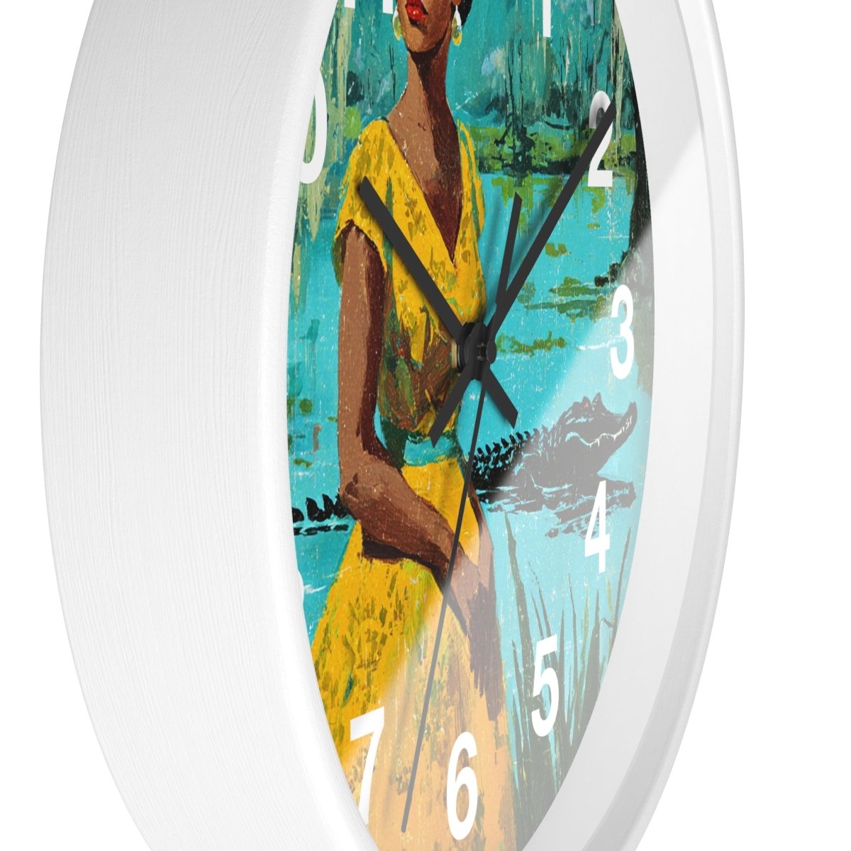 Bayou Woman Wall Clock - Afrocentric Art by The Trini Gee