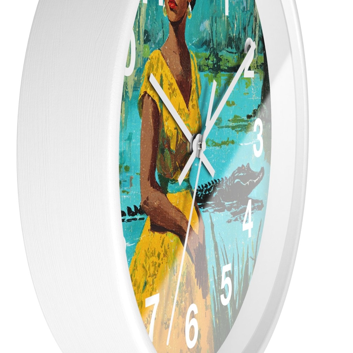 Bayou Woman Wall Clock - Afrocentric Art by The Trini Gee