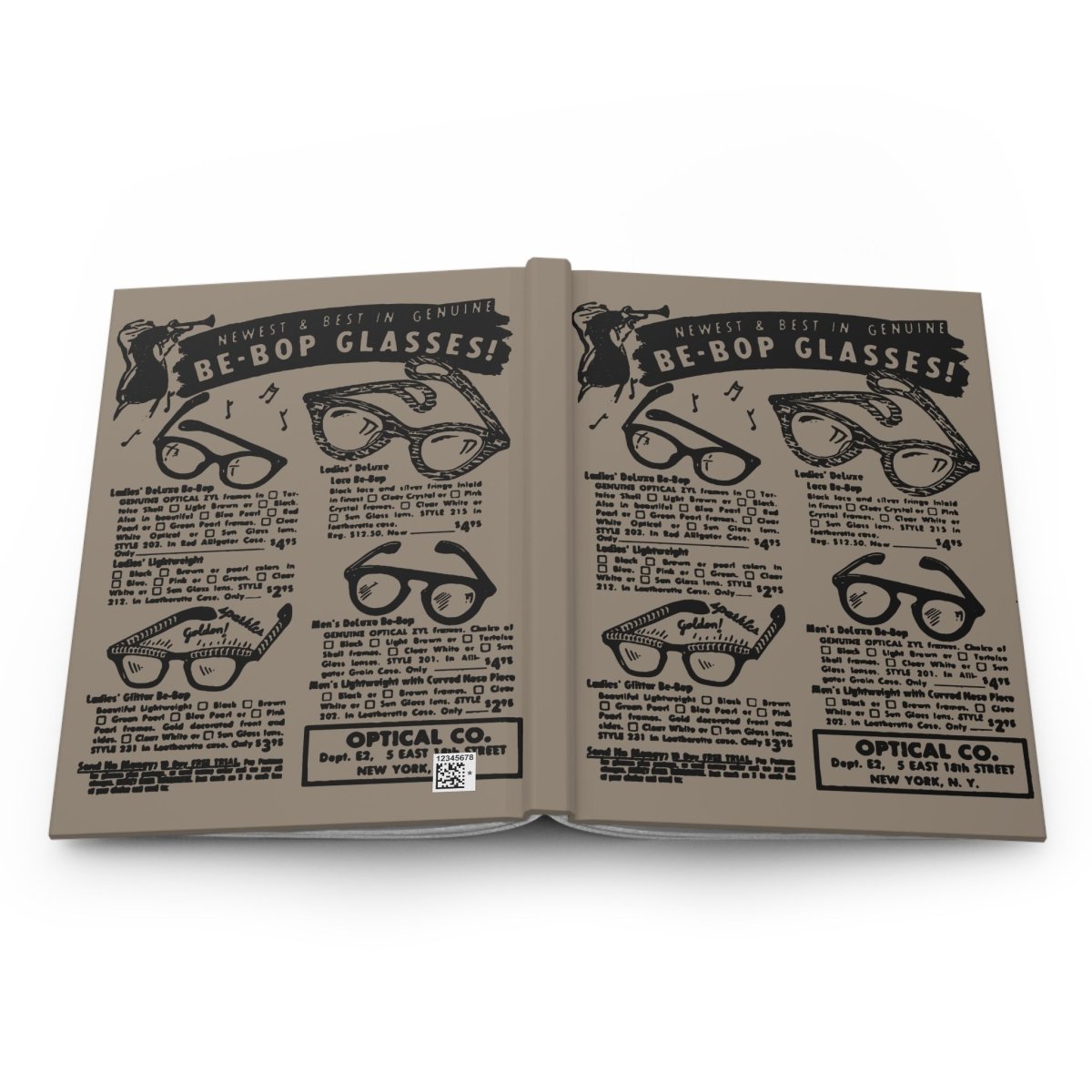Be - Bop Glasses Ad Journal - Afrocentric Art by The Trini Gee