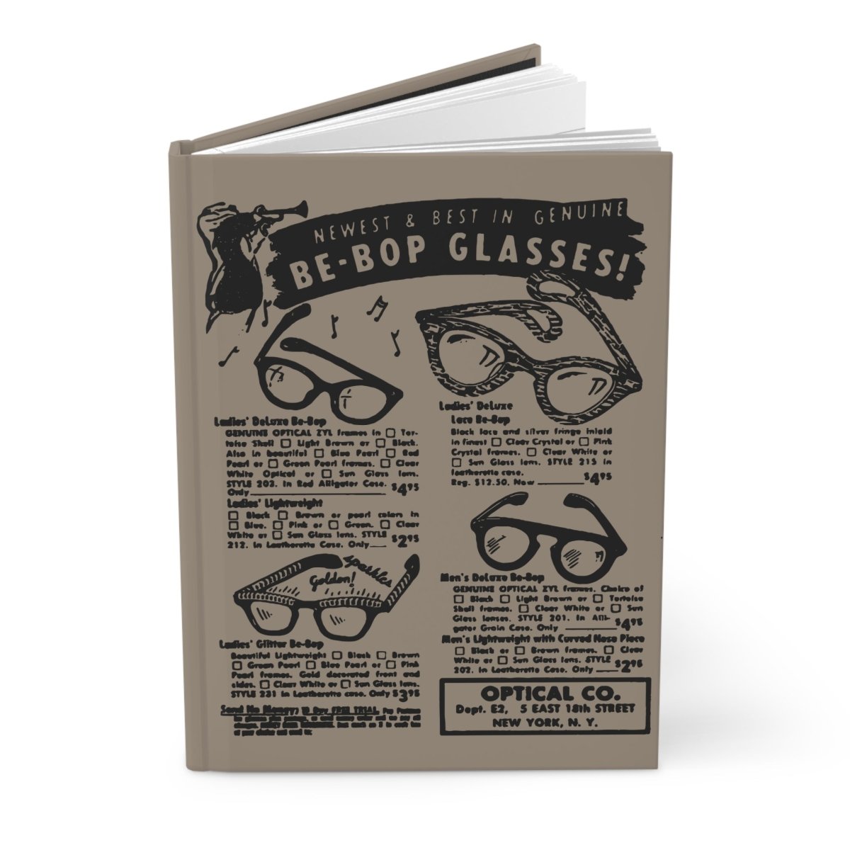 Be - Bop Glasses Ad Journal - Afrocentric Art by The Trini Gee