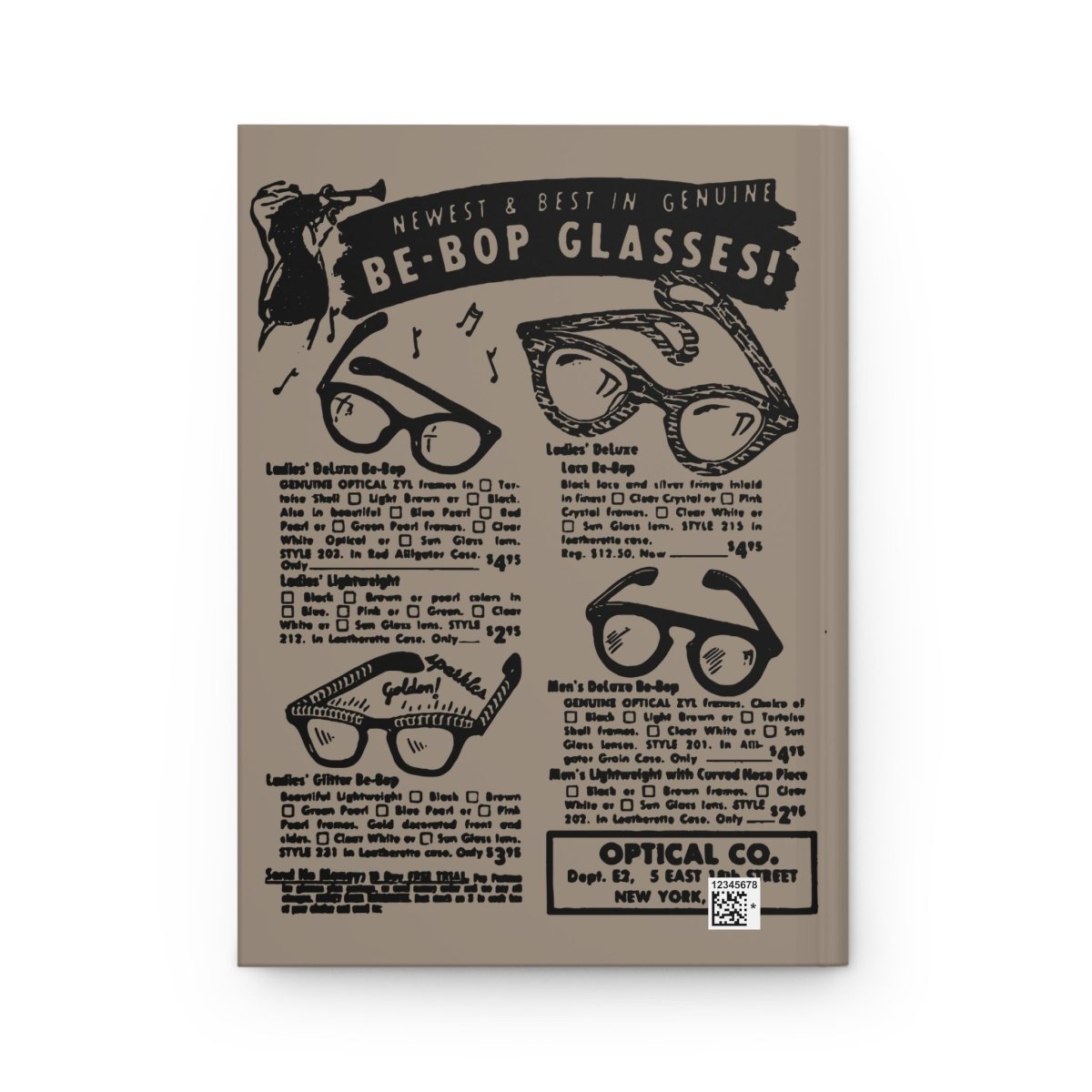 Be - Bop Glasses Ad Journal - Afrocentric Art by The Trini Gee