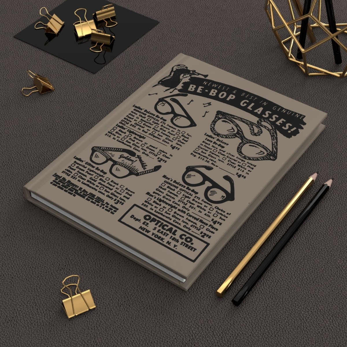 Be - Bop Glasses Ad Journal - Afrocentric Art by The Trini Gee