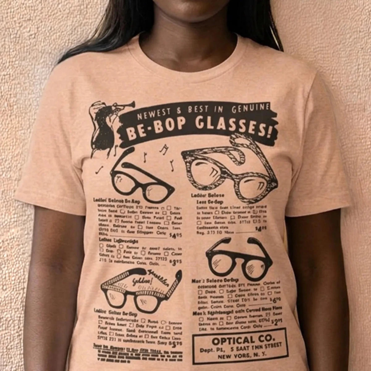 Be - Bop Glasses Shirt - Afrocentric Art by The Trini Gee