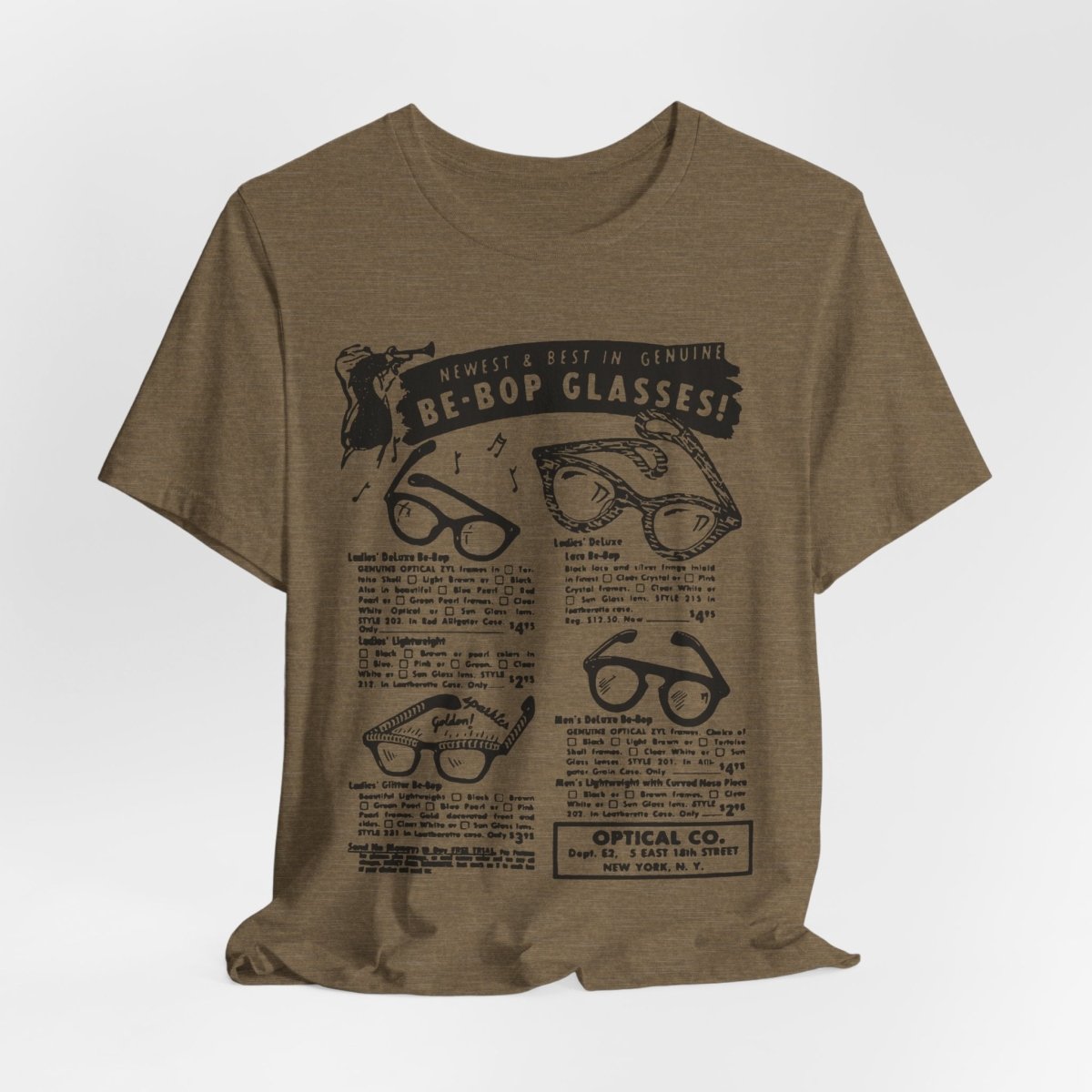 Be - Bop Glasses Shirt - Afrocentric Art by The Trini Gee