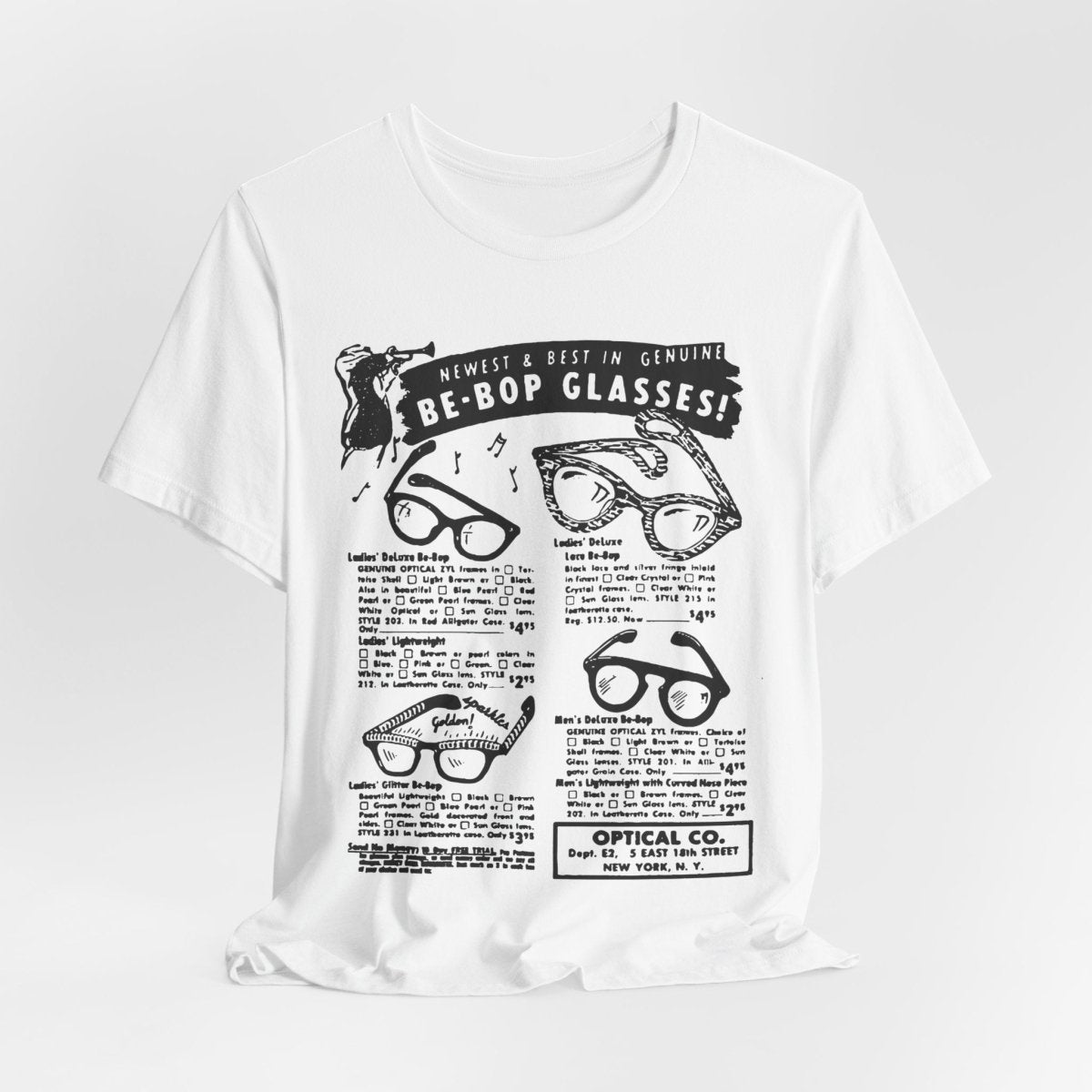 Be - Bop Glasses Shirt - Afrocentric Art by The Trini Gee
