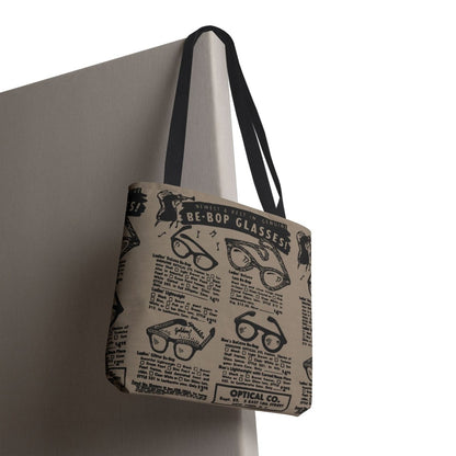 Be - Bop Glasses Tote Bag - Afrocentric Art by The Trini Gee