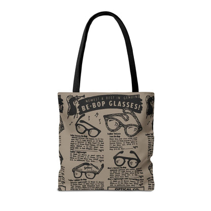 Be - Bop Glasses Tote Bag - Afrocentric Art by The Trini Gee