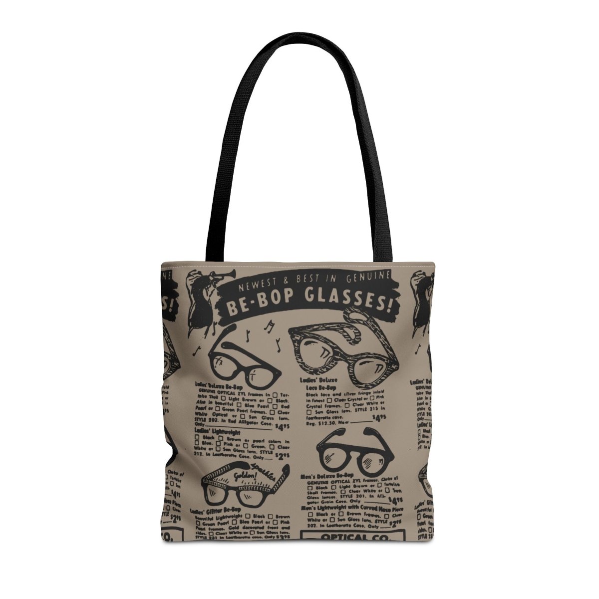 Be - Bop Glasses Tote Bag - Afrocentric Art by The Trini Gee